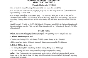 Nghị quyết 10/2008/NQ-HĐND chế độ phụ cấp đối với lực lượng bảo vệ dân phố