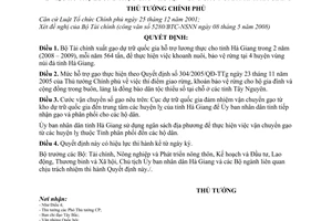 Quyết định 880/QĐ-TTg hỗ trợ lương thực cho 4 huyện vùng cao núi đá tỉnh Hà Giang