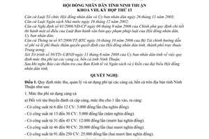 Quyết định 08/2008/QĐ-UBND mức thu, quản lý và sử dụng nguồn thu phí