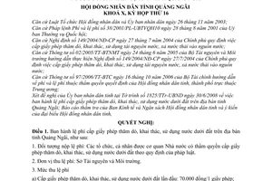 Nghị quyết 41/2008/NQ-HĐNĐ lệ phí cấp giấy phép thăm dò, khai thác, sử dụng