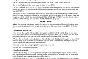 Nghị quyết 11/2008/NQ-HĐND mức phân bổ ổn định vốn đầu tư phát triển bổ sung ngân sách Đắk Lắk