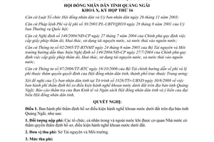 Nghị quyết 45/2008/NQ-HĐND phí thẩm định hồ sơ hành nghề khoan nước Quảng Ngãi