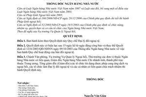 Quyết định 21/2008/QĐ-NHNN Quy chế Đại lý đổi ngoại tệ