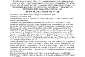 Quyết định 46/2008/QĐ-UBND Quy định về chuyển mục đích sử dụng đất của hộ gia đình, cá nhân