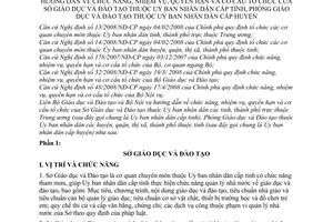 Thông tư liên tịch 35/2008/TTLT-BGDĐT-BNV hướng dẫn về chức năng, nhiệm vụ, quyền hạn và cơ cấu tổ chức của Sở GDĐT