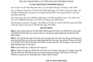 Quyết định 1853/QĐ-UBND 2008 bãi bỏ Quyết định kinh phí kiểm tra văn bản Bình Thuận