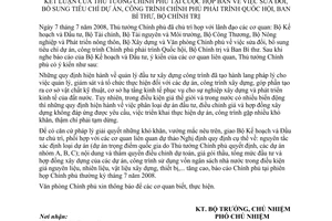 Thông báo 168/TB-VPCP kết luận Thủ tướng Chính phủ họp sửa đổi tiêu chí dự án, công trình chính phủ trình Quốc hội, Ban Bí thư, Bộ Chính trị