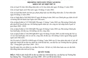 Nghị quyết 21/2008/NQ-HĐND đào tạo nhân lực Trường Đại học Quảng Tây Trung Quốc