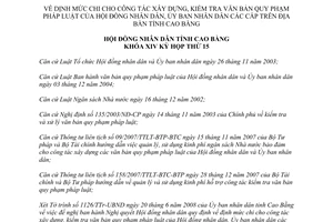 Nghị quyết 13/2008/NQ-HĐND chi kiểm tra văn bản quy phạm pháp luật Cao Bằng