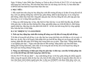 Kế hoạch số 15/KH-UBND triển khai chỉ thị 30-CT/TU hạn chế bỏ học tỉnh An Giang