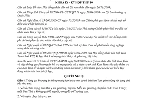 Nghị quyết số 03/2008/NQ-HĐND hỗ trợ nhân viên thú y cấp cơ sở Kon Tum