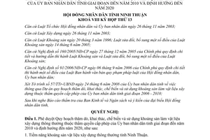 Nghị quyết số 12/2008/NQ-HĐND Quy hoạch thăm dò khoáng sản làm vật liệu xây dựng
