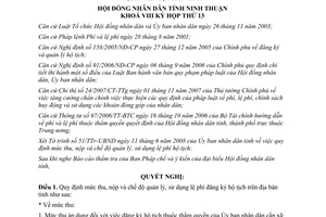 Nghị quyết 07/2008/NQ-HĐND thu sử dụng lệ phí đăng ký hộ tịch tỉnh Ninh Thuận