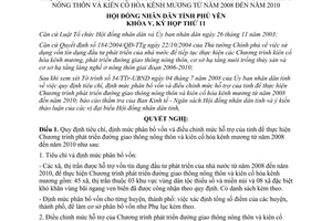 Nghị quyết 96/2008/NQ-HĐND phân bổ vốn phát triển đường giao thông nông thôn Phú Yên