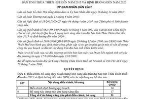 Quyết định 1632/QĐ-UBND điều chỉnh Quy hoạch mạng lưới xăng dầu Thừa Thiên Huế 2008