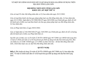 Nghị quyết 08/2008/NQ-HĐND chính sách dân số kế hoạch hoá gia đình Lạng Sơn