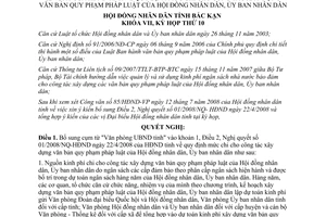 Nghị quyết 09/2008/NQ-HĐND bổ sung khoản 1 Điều 2 Nghị quyết 01/2008/NQ-HĐND