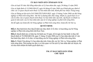 Quyết định 29/2008/QĐ-UBND tổ chức hoạt động Sở Nông nghiệp Phát triển nông thôn