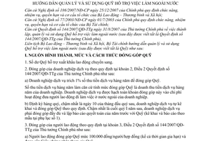 Thông tư liên tịch  11/2008/TTLT-BLĐTBXH-BTC  hướng dẫn quản lý và sử dụng quỹ hỗ trợ việc làm ngoài nước