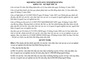 Nghị quyết 11/2008/NQ-HĐND7 chế độ chính sách đối với cán bộ, viên chức