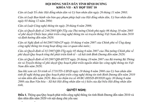 Nghị quyết 06/2008/NQ-HĐND7 phát triển Công nghệ thông tin Bình Dương đến 2010