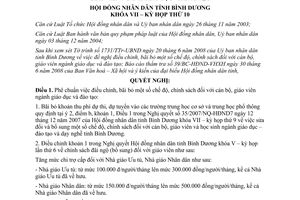 Nghị quyết 10/2008/NQ-HĐND7 bãi bỏ chính sách cán bộ giáo dục Bình Dương