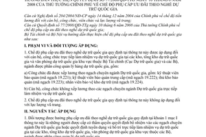 Thông tư liên tịch 69/2008/TTLT-BTC-BNV  chế độ phụ cấp ưu đãi theo nghề dự trữ quốc gia