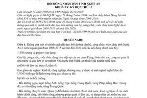 Nghị quyết 227/2008/NQ-HĐND chính sách đào tạo, bồi dưỡng cán bộ, công chức,