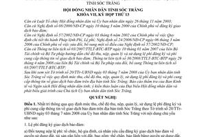 Nghị quyết 14/2008/NQ-HĐND thu nộp quản lý sử dụng