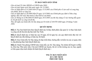 Quyết định 60/2008/QĐ-UBND Quy định phân cấp quản lý thực hiện dịch vụ công ích