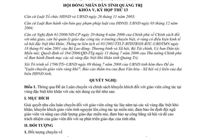Nghị quyết 12/2008/NQ-HĐND khuyến khích giáo viên vùng đặc biệt khó khăn Quảng Trị
