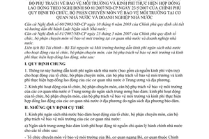 Thông tư liên tịch 70/2008/TTLT-BTC-BTNMT hướng dẫn kinh phí hoạt động của tổ chức, bộ phận chuyên môn, cán bộ phụ trách về bảo vệ môi trườngb
