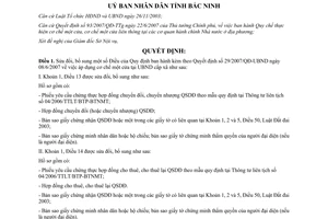Quyết định 104/2008/QĐ-UBND sửa đổi thực hiện cơ chế một cửa 29/2007/QĐ-UBND Bắc Ninh