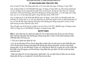 Quyết định 1147/2008/QĐ-UBND hỗ trợ phát triển giao thông nông thôn Phú Yên