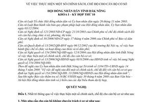 Nghị quyết 04/2008/NQ-HĐND thực hiện chính sách, chế độ cho cán bộ cơ sở