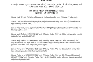 Nghị quyết 02/2008/NQ-HĐND thu sử dụng lệ phí cấp giấy phép hoạt động điện lực Đắk Nông