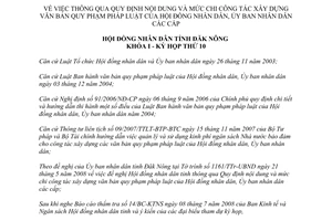 Nghị quyết 08/2008/NQ-HĐND thông qua Quy định nội dung và mức chi công tác xây