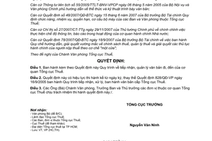 Quyết định 953/QĐ-TCT Quy trình tiếp nhận, quản lý văn bản đi