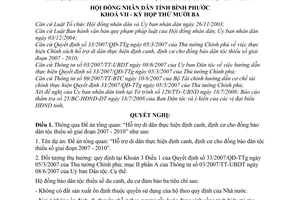 Nghị quyết 13/2008/NQ-HĐND Hỗ trợ di dân thực hiện định canh, định cư