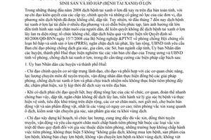 Chỉ thị 29/CT-UBND 2008 phòng Hội chứng rối loạn sinh sản hô hấp lợn Thừa Thiên Huế