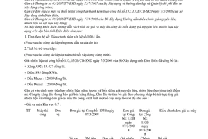 Hướng dẫn 567/SXD-HD phương pháp bù giá ca máy thi công biến động giá