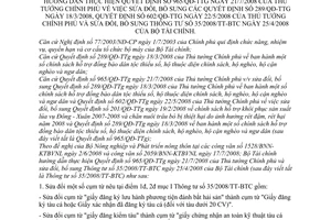 Thông tư 71/2008/TT-BTC hướng dẫn Quyết định 965/QĐ-TTg sửa đổi 289/QĐ-TTg 602/QĐ-TTg Thông tư 35/2008/TT-BTC đánh bắt thủy hải sản