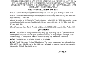 Quyết định 1704/QĐ-UBND 2008 công bố bãi bỏ văn bản quy phạm pháp luật Thừa Thiên Huế hết hiệu lực