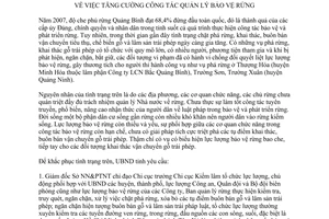 Chỉ thị 19/CT-UBND 2008 tăng cường công tác quản lý bảo vệ rừng Quảng Bình