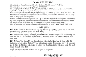 Quyết định 26/2008/QĐ-UBND quy chế quản lý hoạt động nghiên cứu khoa học và phát triển công nghệ tỉnh Bình Dương