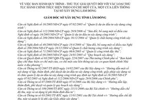 Quyết định 55/QĐ-SXD  quy trình - thủ tục giải quyết thủ tục hành chính