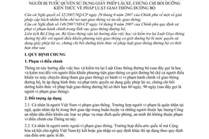 Thông tư liên tịch 04/2008/TTLT-BCA-BGTVT hướng dẫn việc học bồi dưỡng và kiểm tra lại Luật Giao thông đường bộ người bị tước quyền sử dụng GPLX