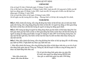 Nghị định 83/2008/NĐ-CP điều chỉnh tiền lương công đã đóng bảo hiểm xã hội đối với người lao động thực hiện chế độ tiền lương người sử dụng lao động