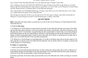 Quyết định 1725/QĐ-UBND chức năng, nhiệm vụ, quyền hạn và cơ cấu tổ chức