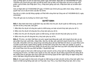 Quyết định 60/2008/QĐ-BTC quy định chế độ thu, nộp, quản lý và sử dụng phí, lệ phí quản lý chất lượng, an toàn vệ sinh và thú y thuỷ sản